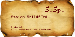 Stoics Szilárd névjegykártya