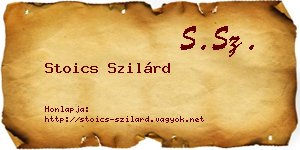 Stoics Szilárd névjegykártya