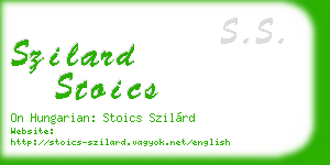 szilard stoics business card