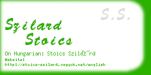 szilard stoics business card